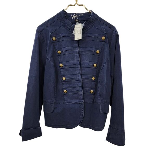 Lane Bryant Jackets & Blazers - New NWT Lane Bryant Navy Military‎ Style Coat Jacket Size 14 / 16